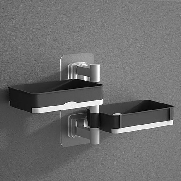 Rotatable Soap Dish Holder with Strong Suction 2 Layer Cup
