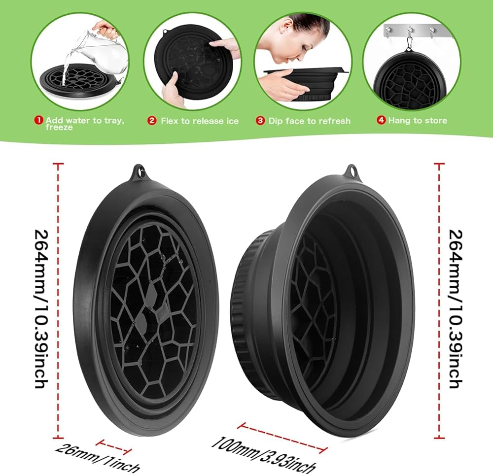 Portable Silicone Facial Ice Plunge Bowl