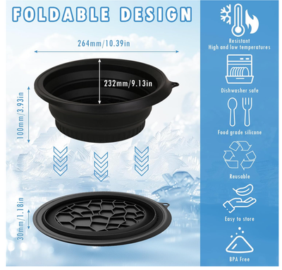 Portable Silicone Facial Ice Plunge Bowl